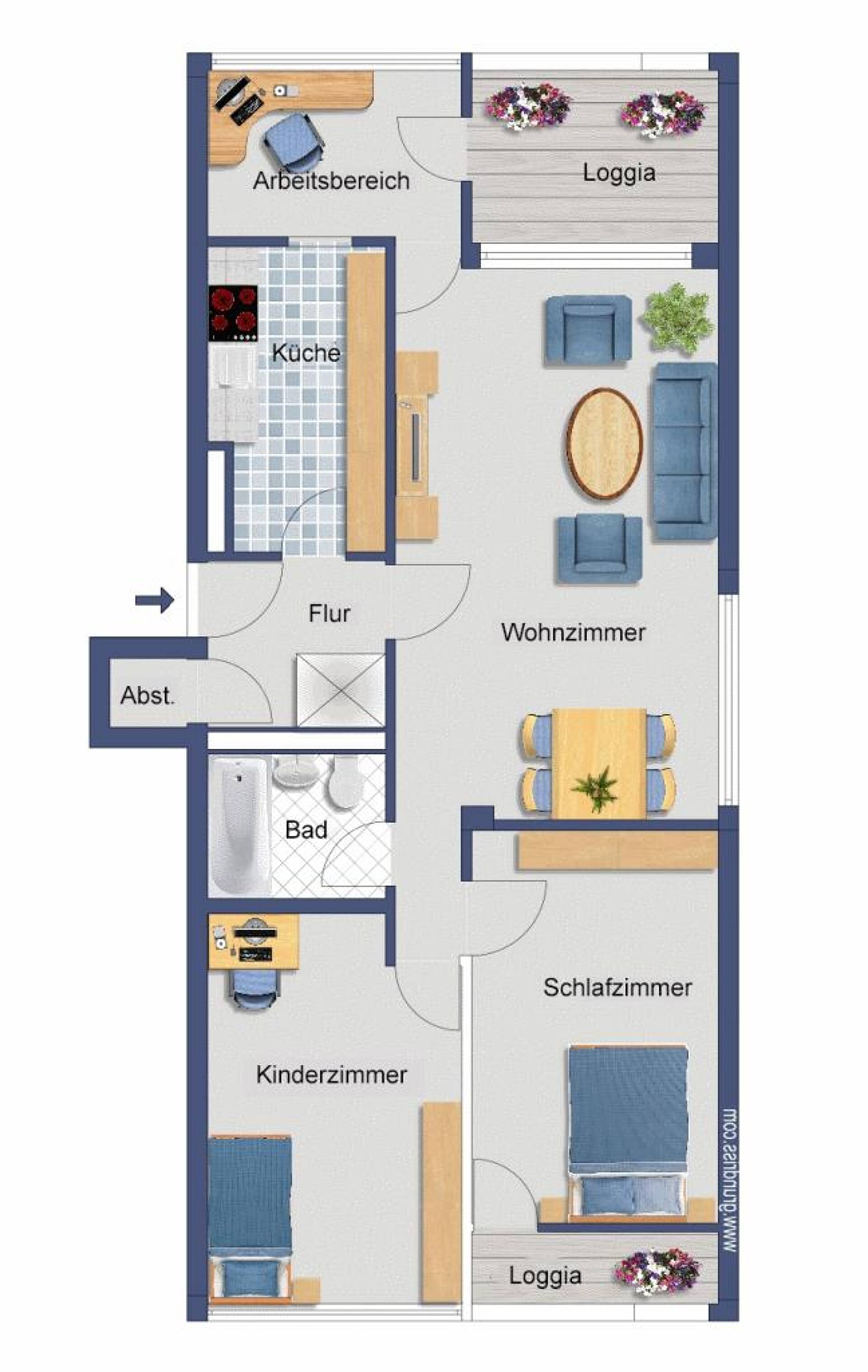 Etagenwohnung in 50735 Köln mit 79 m² kaufen