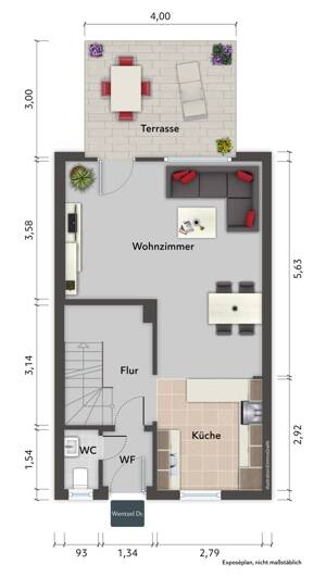 Helles Reihenmittelhaus mit Westgarten unweit der Elbe zum Kauf in Blankenese - Wentzel Dr. – 22587 Hamburg – Vorschaubild 2