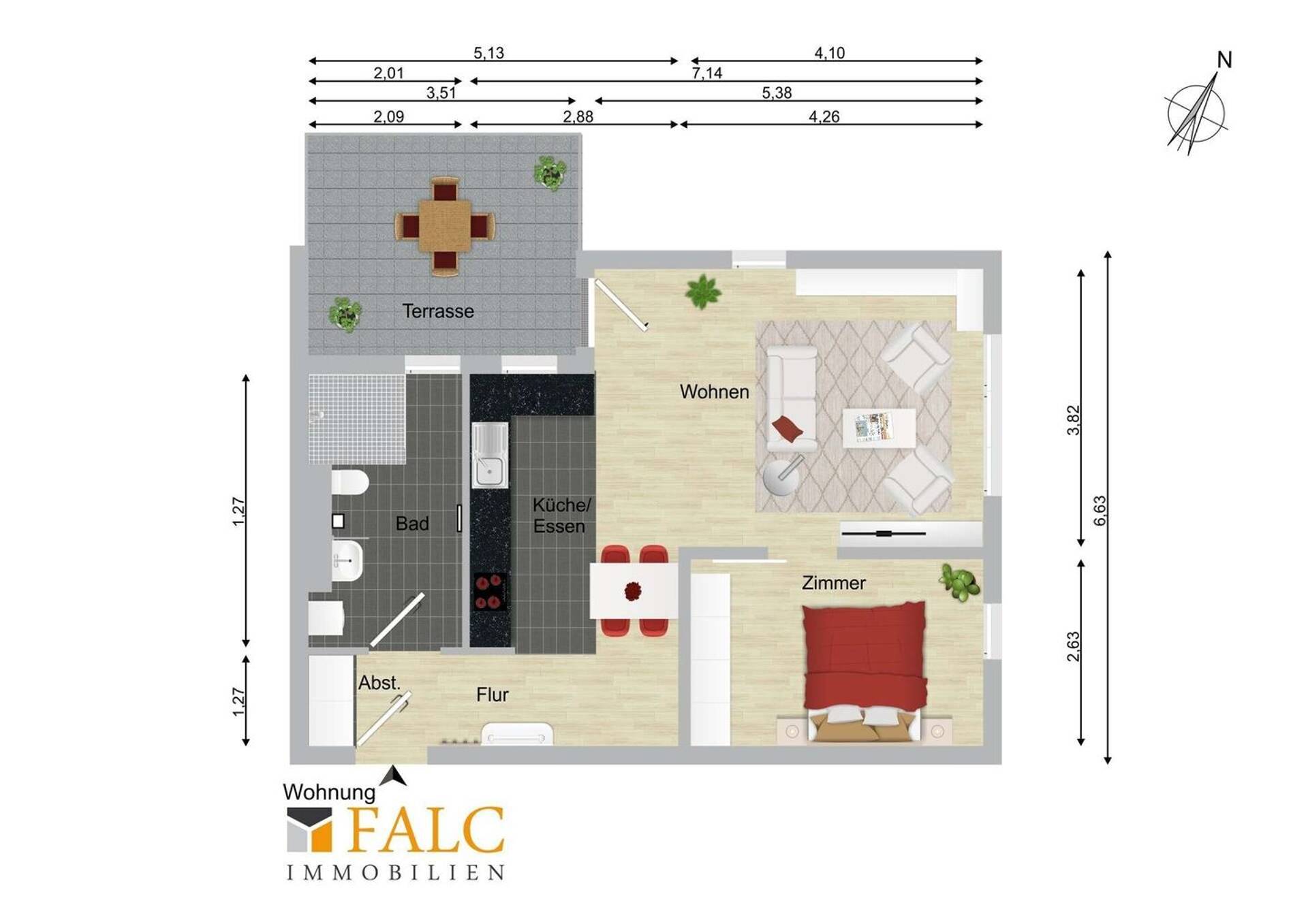 Terrassenwohnung in 23936 Grevesmühlen mit 58,93 m² kaufen