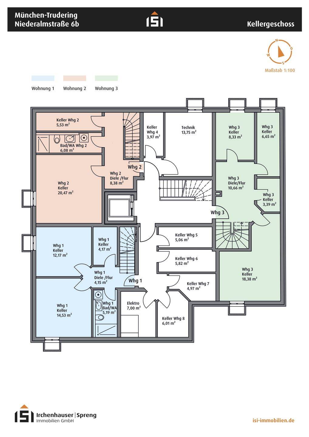 München! 3-ZKB EG-Whg. + 41 m² Hobbykeller und Süd/West-Garten! FBH, elektr. Rollläd., Videosprech.! – München – Vorschaubild 9