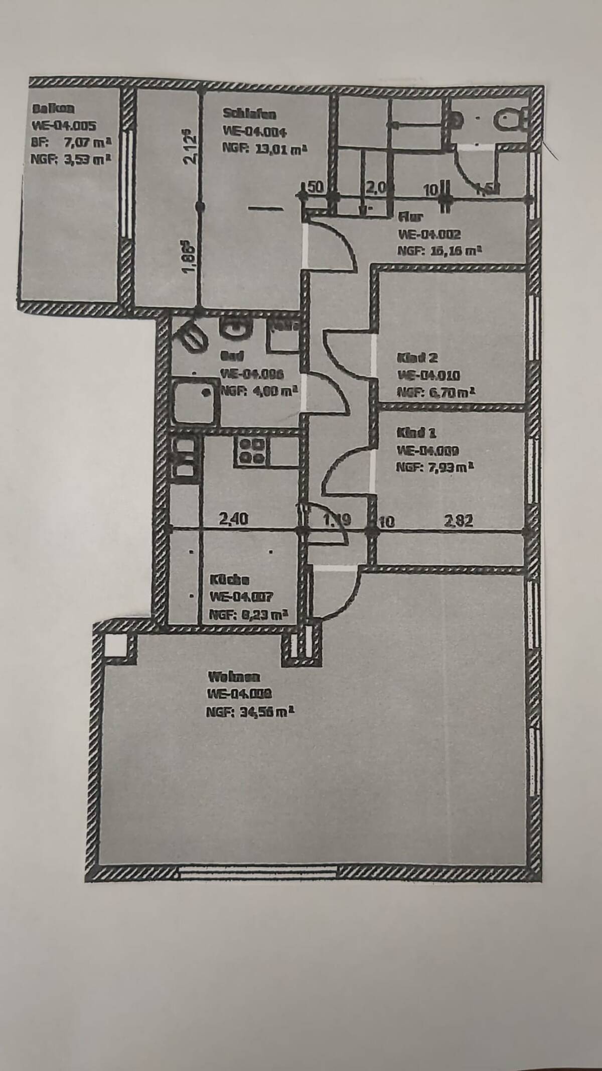 Helle 4 Zimmer Wohnung, ideal für 3 Personen. – 28307 Bremen – Bild 1 von 9