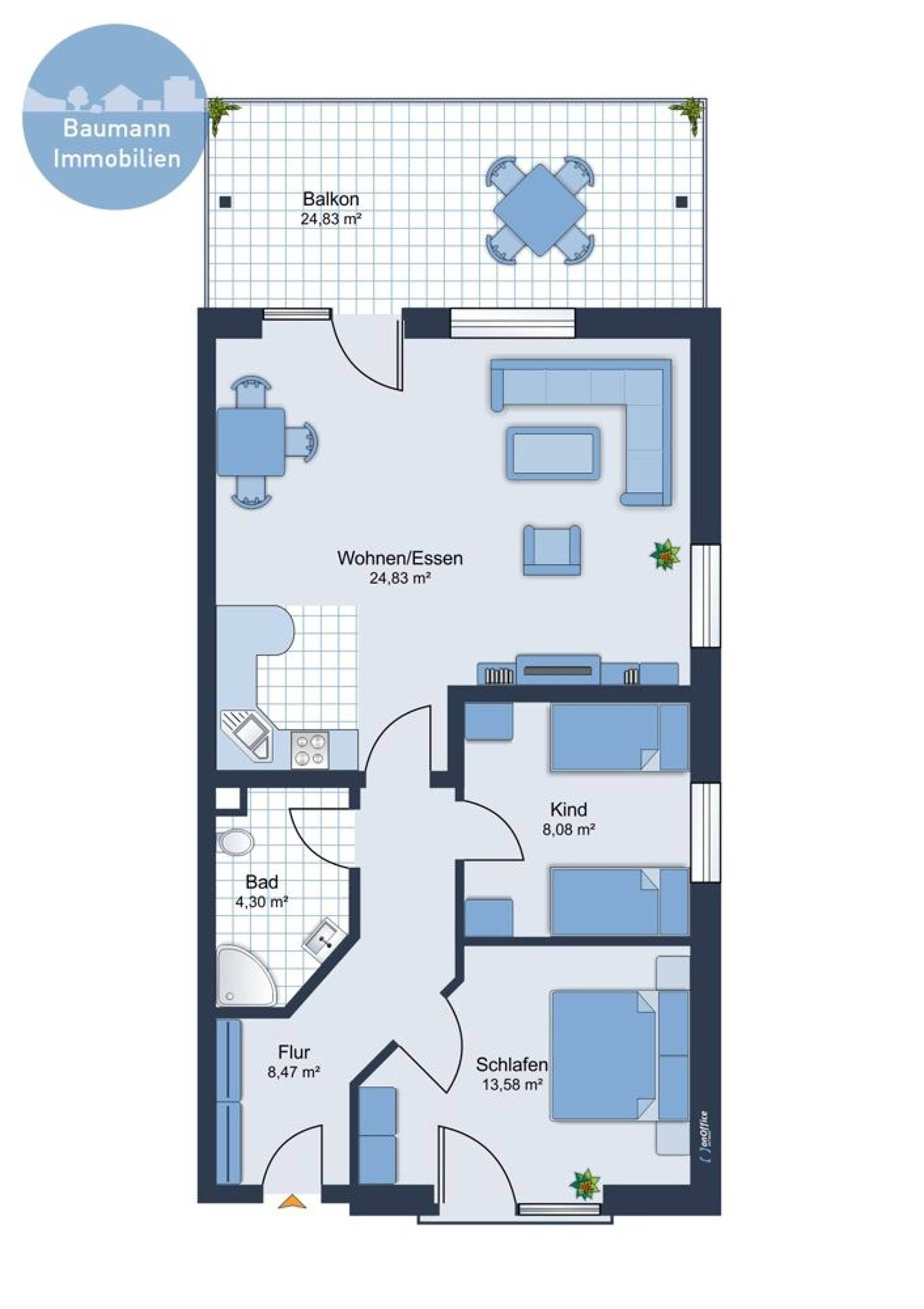 Etagenwohnung in 27476 Cuxhaven / Duhnen mit 69,3 m² kaufen