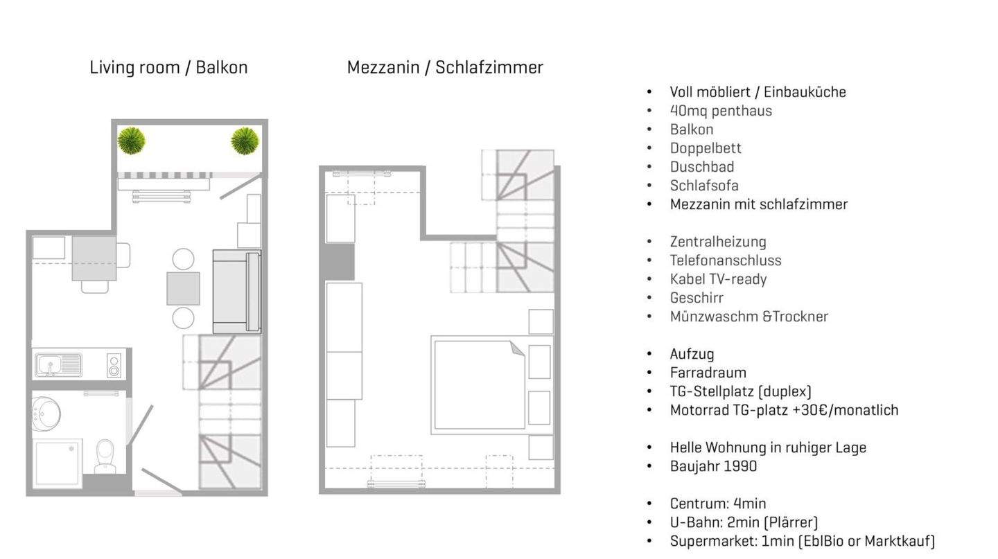 Neu! Nbg. Zentrum! Außergewöhnliche u. gut geschnittene Maisonette-Wohnung (3.OG-DG) mit sonnigem Süd-Balkon & Aufzug und TG-Stellplatz! – Nürnberg – Vorschaubild 6