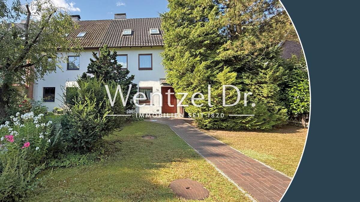 Familienfreundliches Endreihenhaus in ruhiger Lage mit Süd-/Westgarten, Balkon, Vollkeller und Einzelgarage - Wentzel Dr. – 22145 Hamburg – Bild 1 von 9