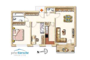 Vermietete 3-Zimmer-Wohnung mit Westbalkon + TG-Stellplatz als Kapitalanlage - Bieterverfahren – 80687 München – Vorschaubild 3