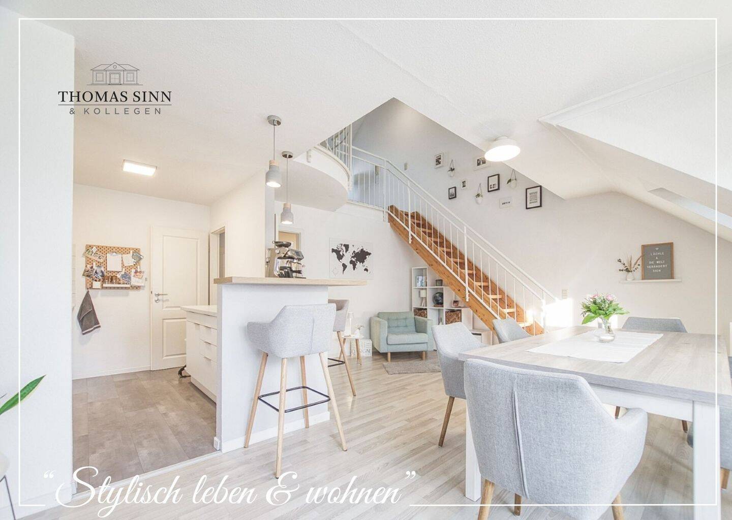 "Schöner wohnen" in dieser lichtdurchfluteten 2,5/3 Zimmer DG-Maisonettewohnung in ruhiger Wohnlage!