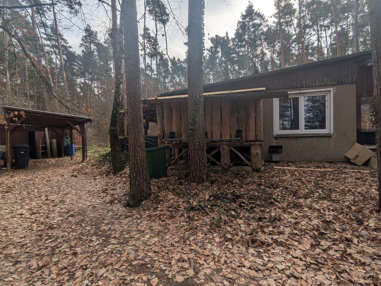 SONDERPREIS! PROVISIONSFREIES! NUR 1km zum FRIEDRICHSEE! Wochenendgrundstück im Wald mit Bungalow