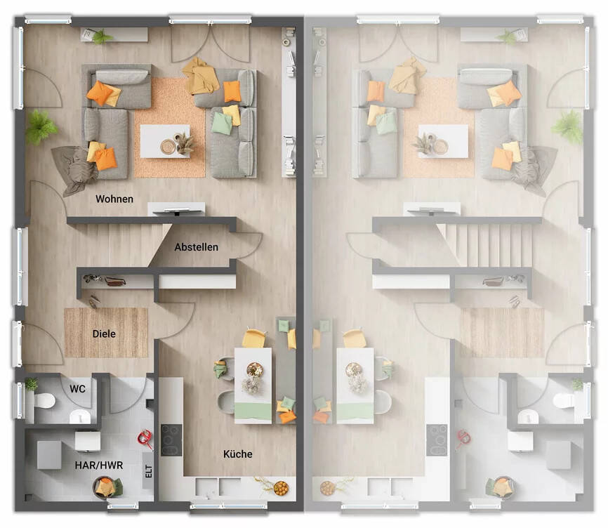 Invest - Schön ländlich in Hartmannsdorf - Doppelhaus Aura 136 – Hartmannsdorf – Vorschaubild 2