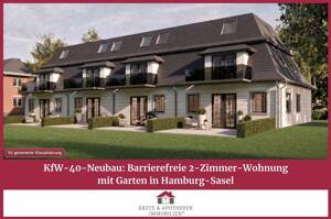 KfW-40-Neubau: Barrierefreie 2-Zimmer-Wohnung mit Garten in Hamburg-Sasel