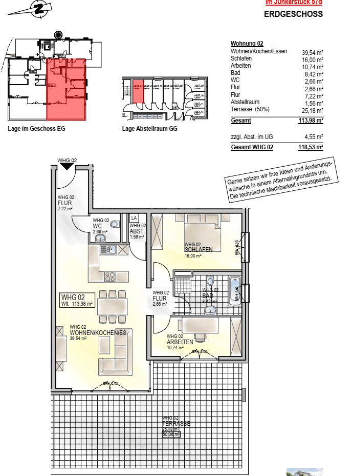Helle altengerechte Wohnung im KFW 40 Energiesparhaus in ruhiger Lage im Grünen – Koblenz – Vorschaubild 2