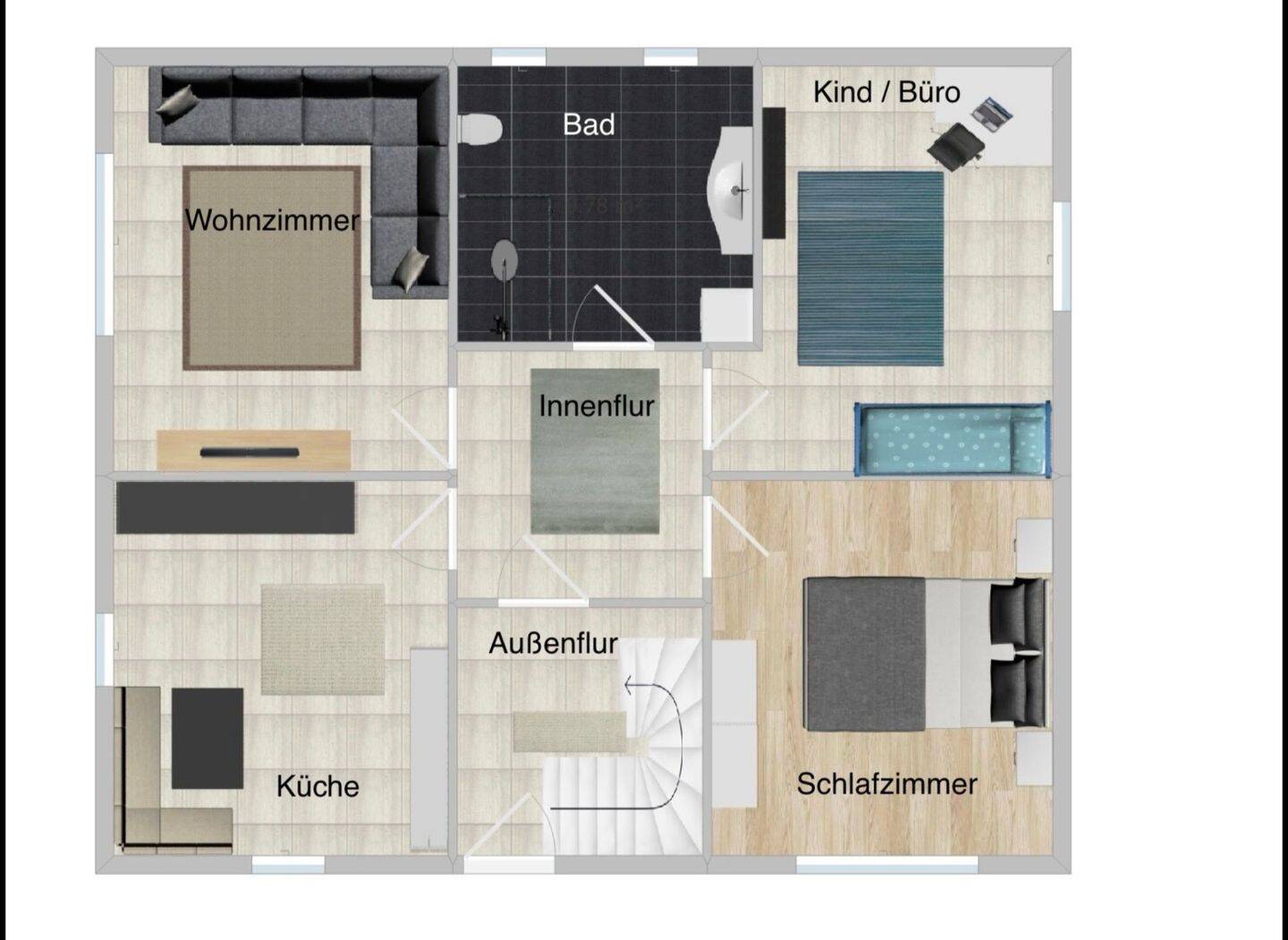 Moderne 3-Zimmer-Wohnung in Ingolstadt nähe Hauptbahnhof und Schulzentrum Südwest – Ingolstadt – Vorschaubild 2