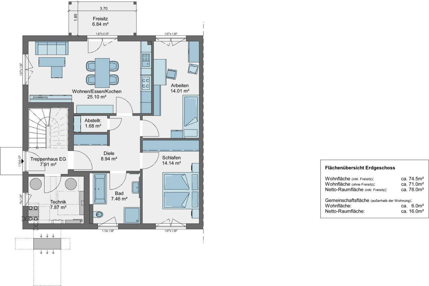 Neubau-Kapitalanlage bei Memmingen: 2 (bis 4) Wohnungen, QNG-Abschreibung & KfW förderfähig – Holzgünz – Vorschaubild 2