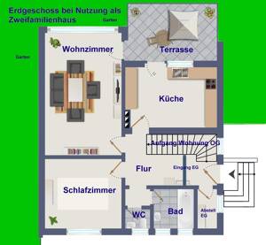 +++ 2 Wohnungen in einem Haus - Vermietung oder Eigennutzung - großes Grundstück - 2 Garagen +++ – 48163 Münster – Vorschaubild 6