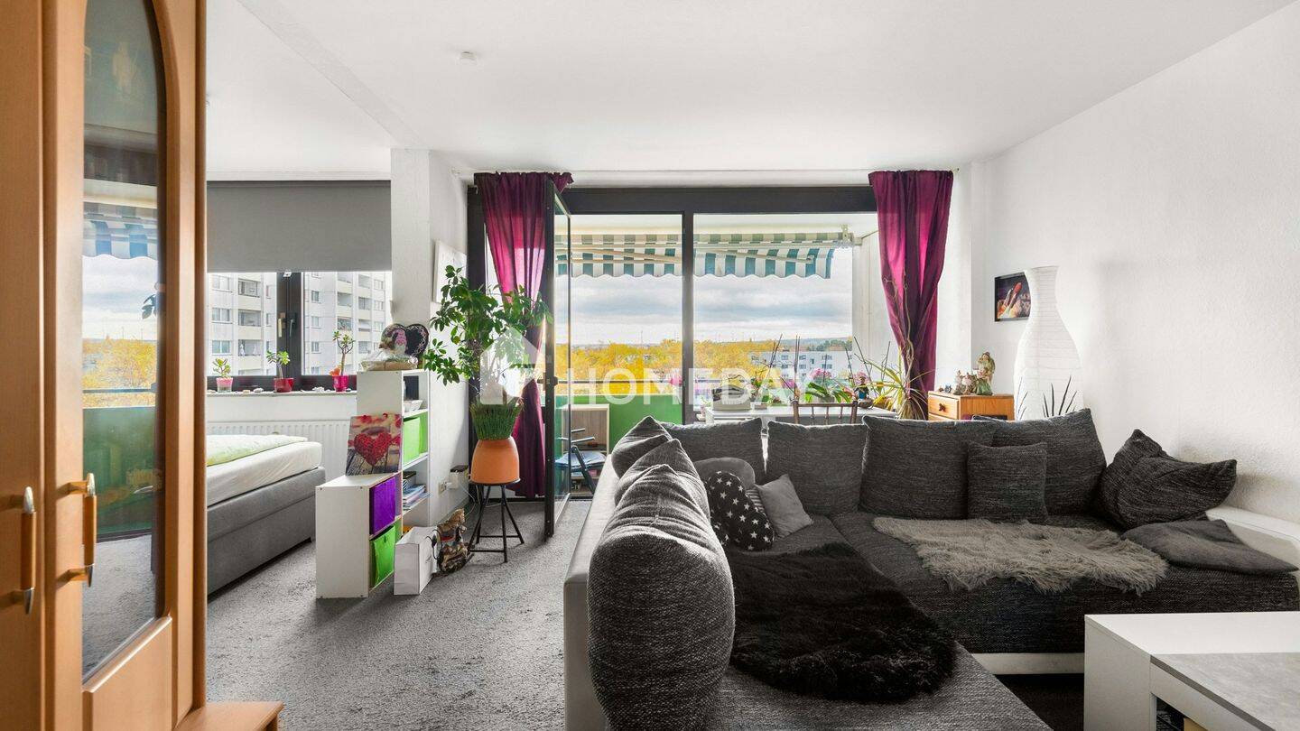 Sonnige 1-Zimmer-Wohnung mit Süd-Loggia, Aufzug und Weitblick – Mainz – Vorschaubild 2