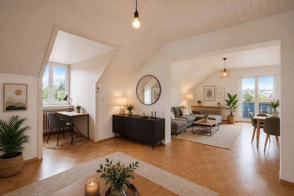 72 m² Dachgeschosswohnung mit Balkon - viel Platz und Potenzial in Bad Tölz
