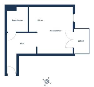 Clever geschnittene Ein-Zimmer-Wohnung mit Balkon und Stellplatz in Heilbronn – 74074 Heilbronn – Vorschaubild 6