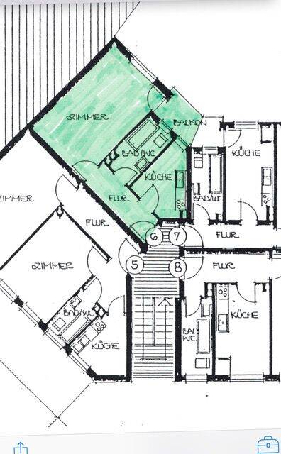 *.* Günstiger als Neubau: von Priv. gr. Studenten WHG in DB- Bahnhofsnähe m. Südbalkon, ideal für Pendler v. München n. Bamberg – Nürnberg – Vorschaubild 3