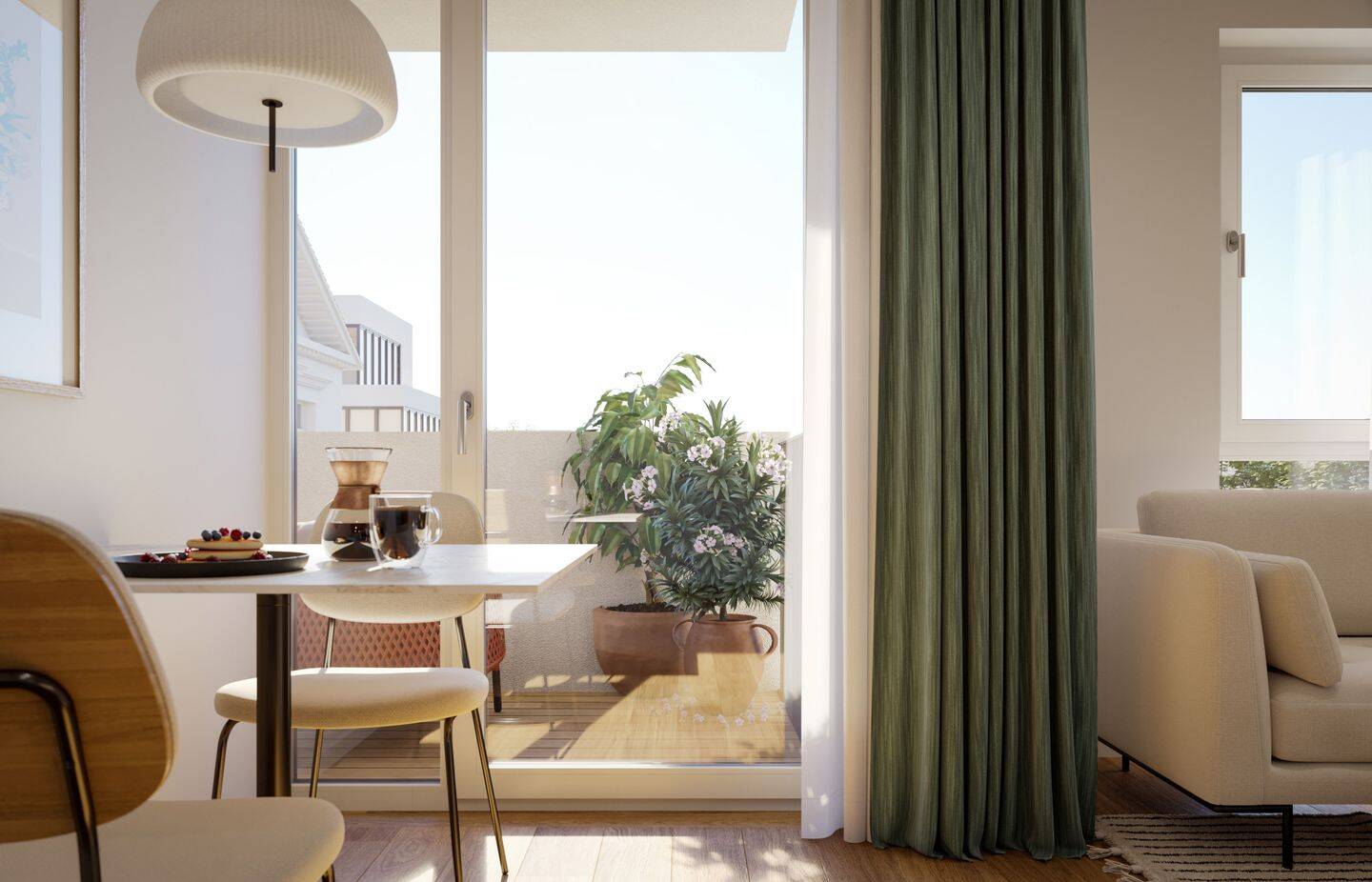 NEUBAUPROJEKT LANGE 30 - Lichtbetonte 2-Raum-Wohnung mit Loggia und feiner Wohnästhetik – Leipzig – Vorschaubild 6