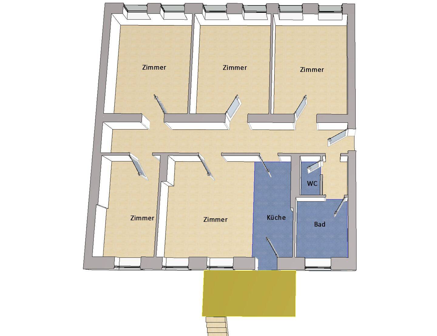 IMMOBERLIN.DE - Sympathische Altbauwohnung mit großer Westterrasse & kleinem Garten – Berlin – Vorschaubild 9