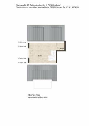 Neubauprojekt in Hochdorf, 4- Zi.-Maisonette-Whg., 1.+2.DG, Balkon, KfW55, Aufzug, Tiefgarage! – 73269 Hochdorf – Vorschaubild 4