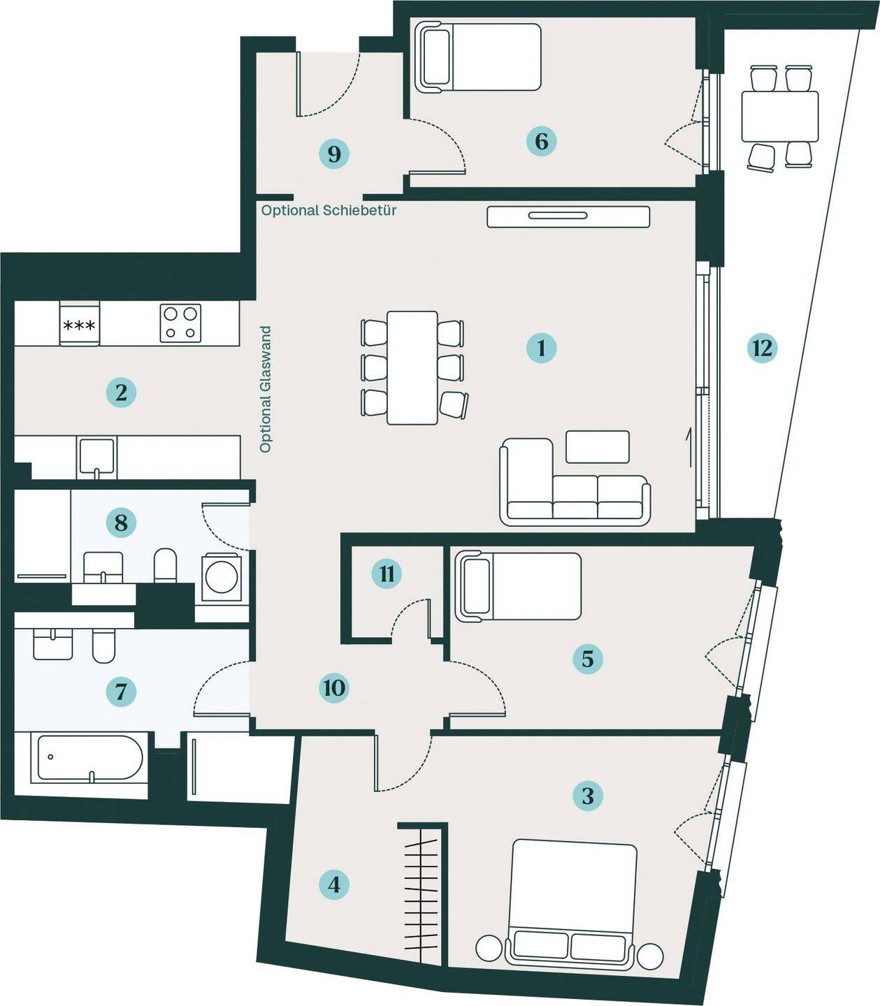 Hochwertige 4-Zimmer-Wohnung für modernes Wohnen in zentraler Lage – Dresden – Vorschaubild 2