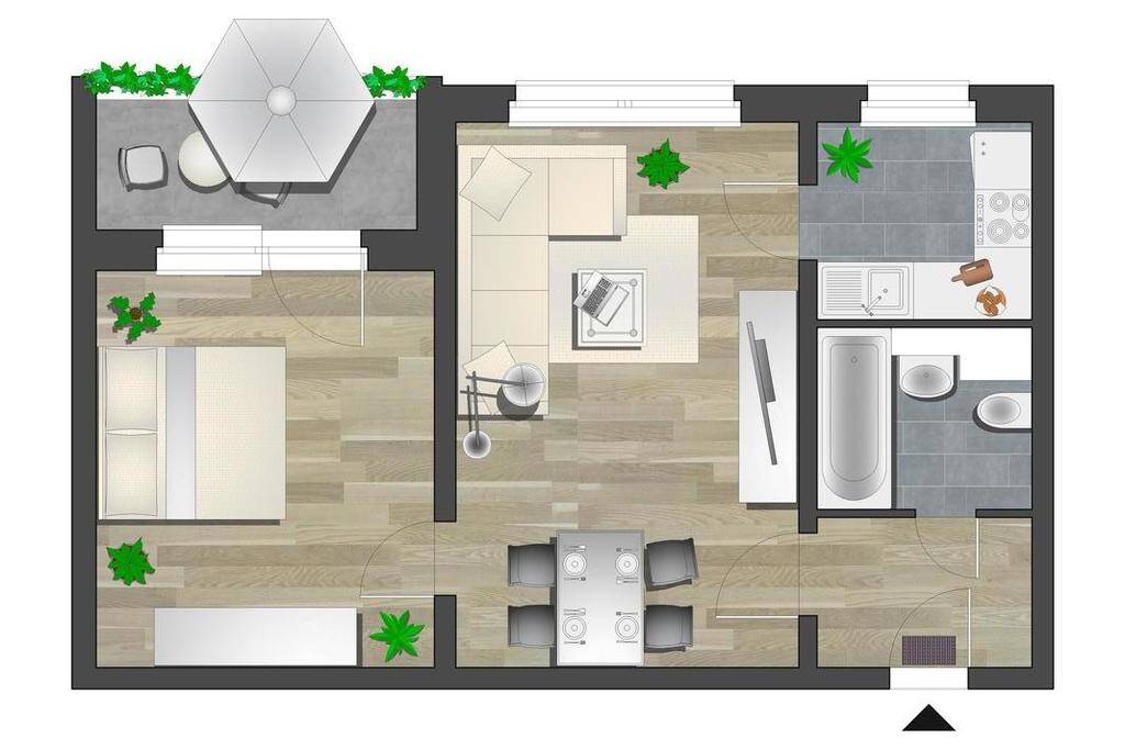 2-Raum-Wohnung mit Balkon in schöner Wohnlage – Chemnitz – Vorschaubild 5