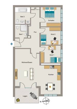 Bezugsfertige Neubauwohnung mit barrierearmer und gehobener Ausstattung – 44135 Dortmund – Vorschaubild 2