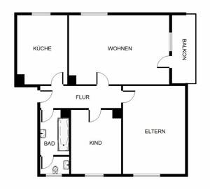 Erstbezug nach Sanierung! Helle 3-Zimmer-Wohnung im 4. OG ohne Aufzug. – 68159 Mannheim – Vorschaubild 3