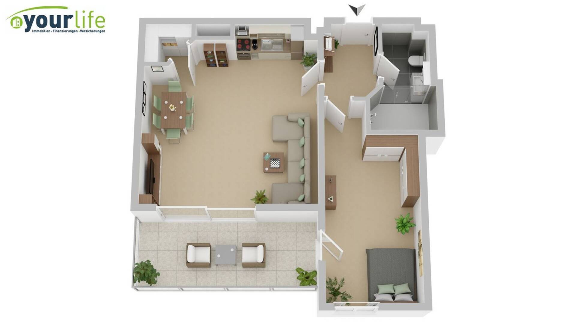 Etagenwohnung in 87600 Kaufbeuren mit 69 m² kaufen