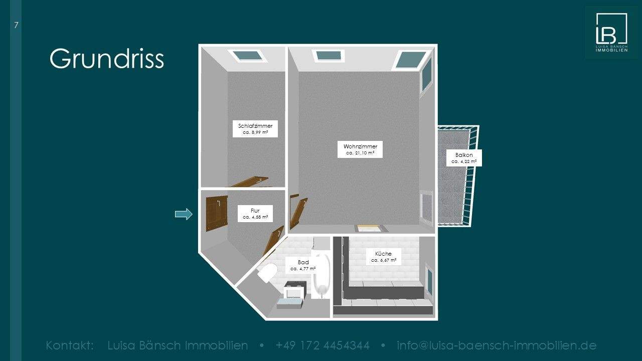 Vermietete 2-Zimmer-Wohnung mit Balkon, EBK und TG-Stellplatz – Dresden – Vorschaubild 8