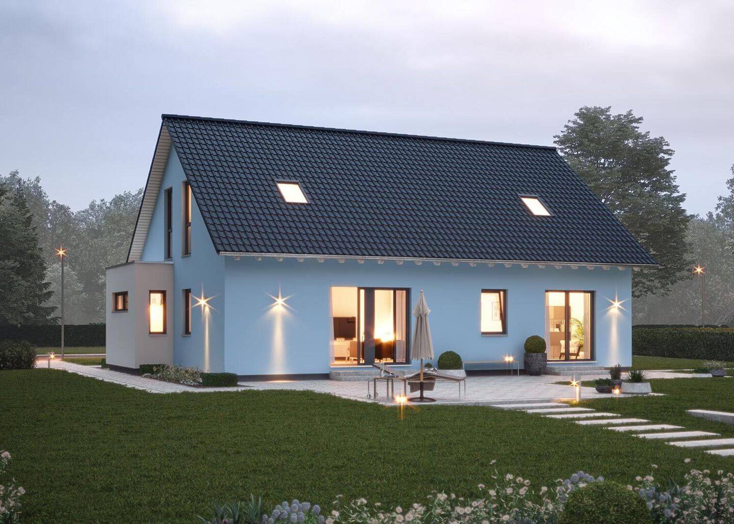 Neubau mit Einliegerwohnung! Mit Mieteinnahmen die monatliche Rate halbieren! – Büchenbeuren – Vorschaubild 2