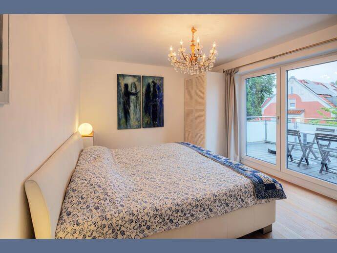 Möbliert: Sehr schöne 2-Zimmer Neubauwohnung mit Dachterrasse – München – Vorschaubild 4