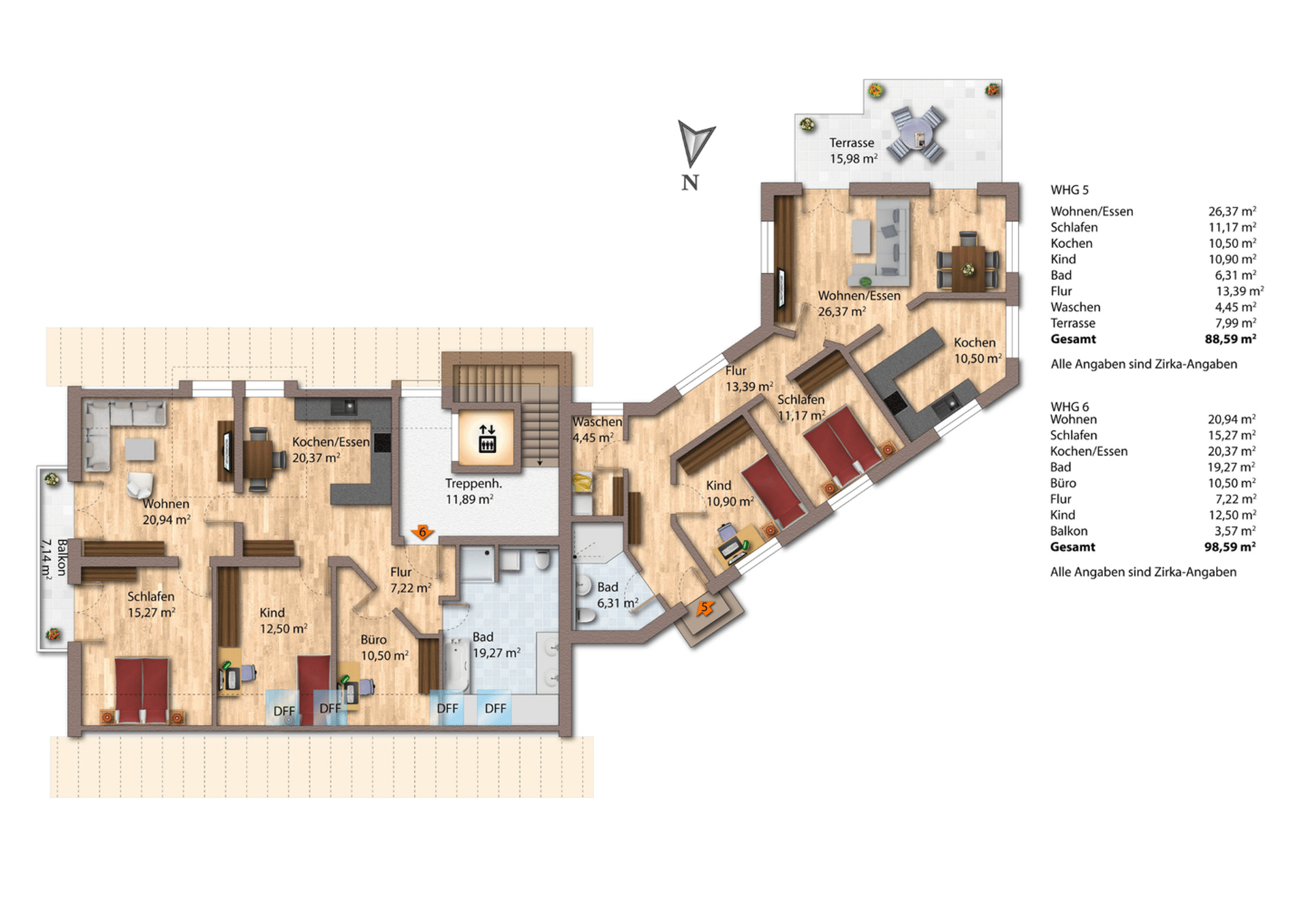 Etagenwohnung in 89331 Burgau mit 63 m² kaufen