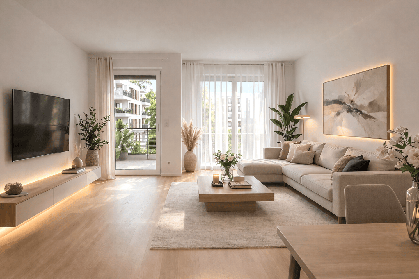 Exklusive 3-Zimmer-Wohnung mit Süd/West-Balkon, EBK, 2 Bädern & Tiefgarage in München-Nymphenburg
