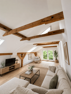 Eine Maisonette zwischen alten Baumkronen