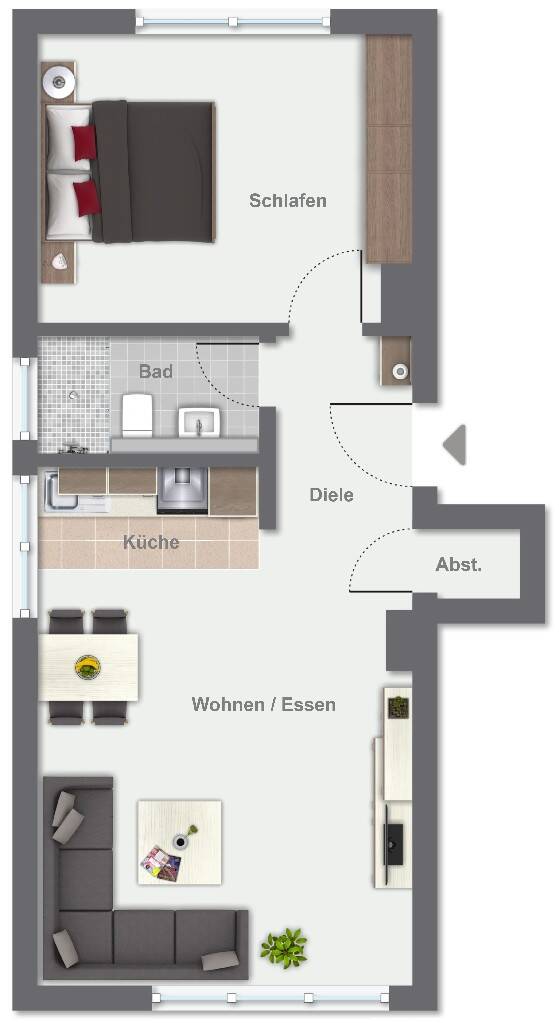 2 Zimmer Wohnung Leverkusen Garten Stellplatz