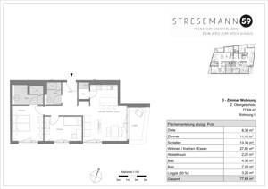 3 Zimmer Neubau-Erstbezug in Sachsenhausen-Nord – 60599 Frankfurt am Main – Vorschaubild 2