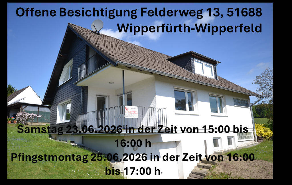 Offene Besichtigung, Sa.,23.06.26, 15:00 bis 16:00 h u. Pfingstmontag 16:00 bis 17:00 h, Wipperfürth – Wipperfürth – Bild 1 von 9