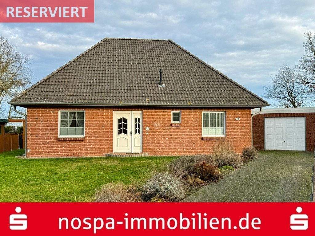 Reserviert: Gepflegter Bungalow mit massiver Garage und Terrasse im Zentralort Viöl – Viöl – Bild 1 von 9