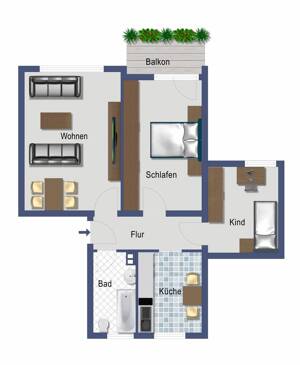 ACHTUNG SOMMERAKTION ! Zur Kapitalanlage! Rentable Eigentumswohnung in D- Benrath - provisionsfrei !