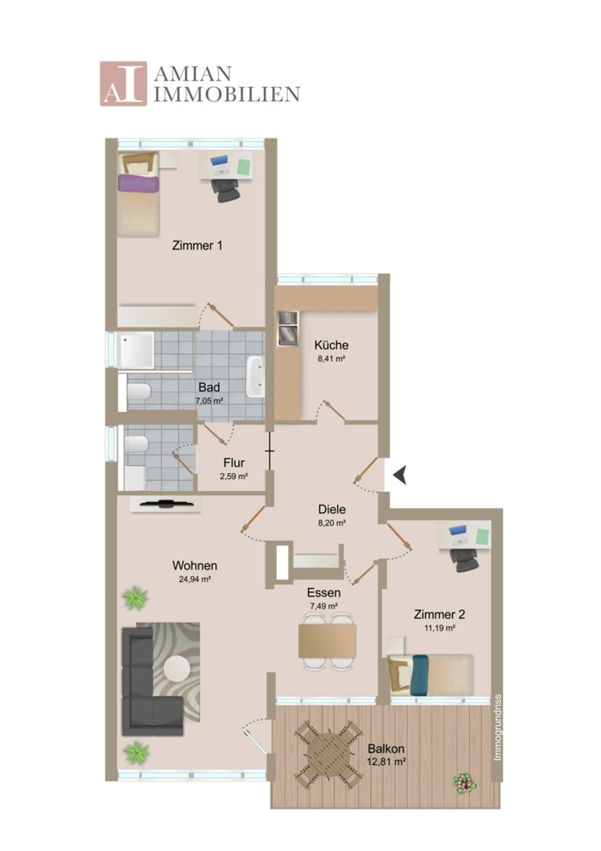 Etagenwohnung in 50859 Köln / Lövenich mit 94,54 m² kaufen