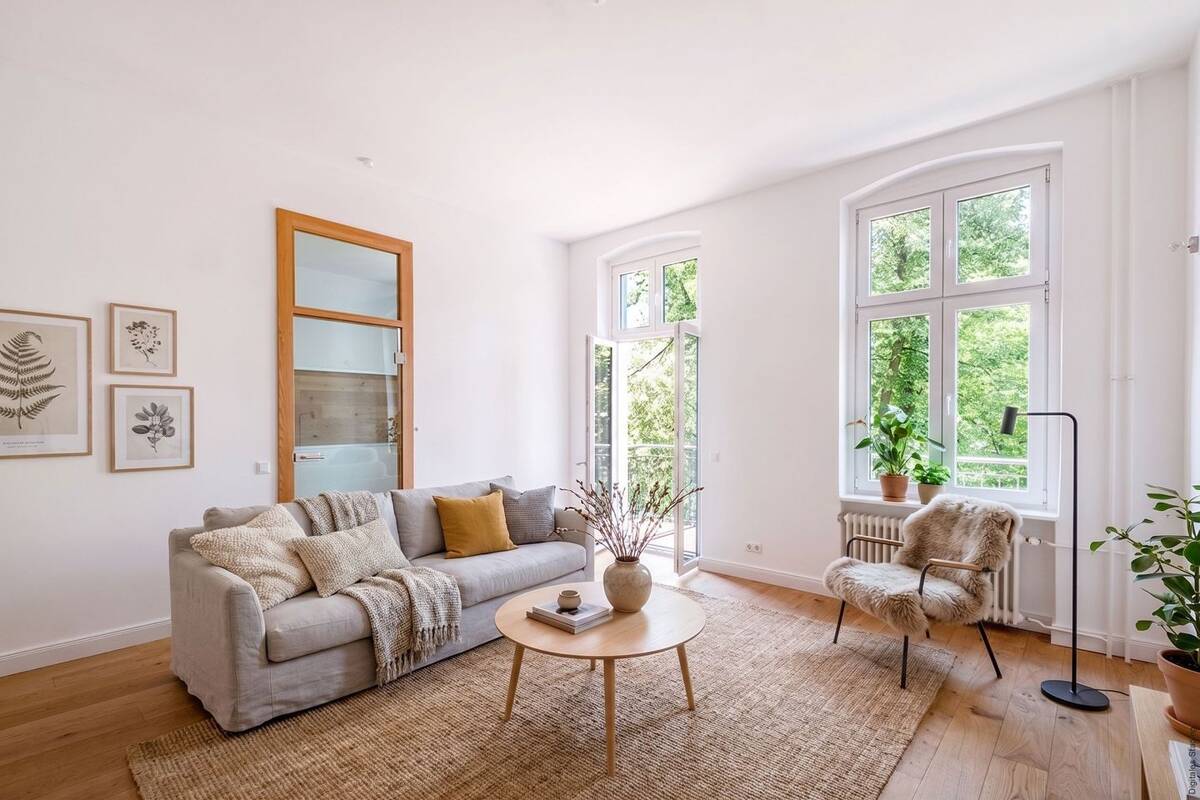 Stilvolles City-Apartment im Stephankiez: 2 Zimmer, Balkon & smartes Home-Office – 10559 Berlin – Bild 1 von 9