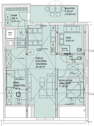Exklusive Dachgeschosswohnung mit wunderschöner Ausstattung in zentraler Lage! – 8056 Zwickau – Vorschaubild 3