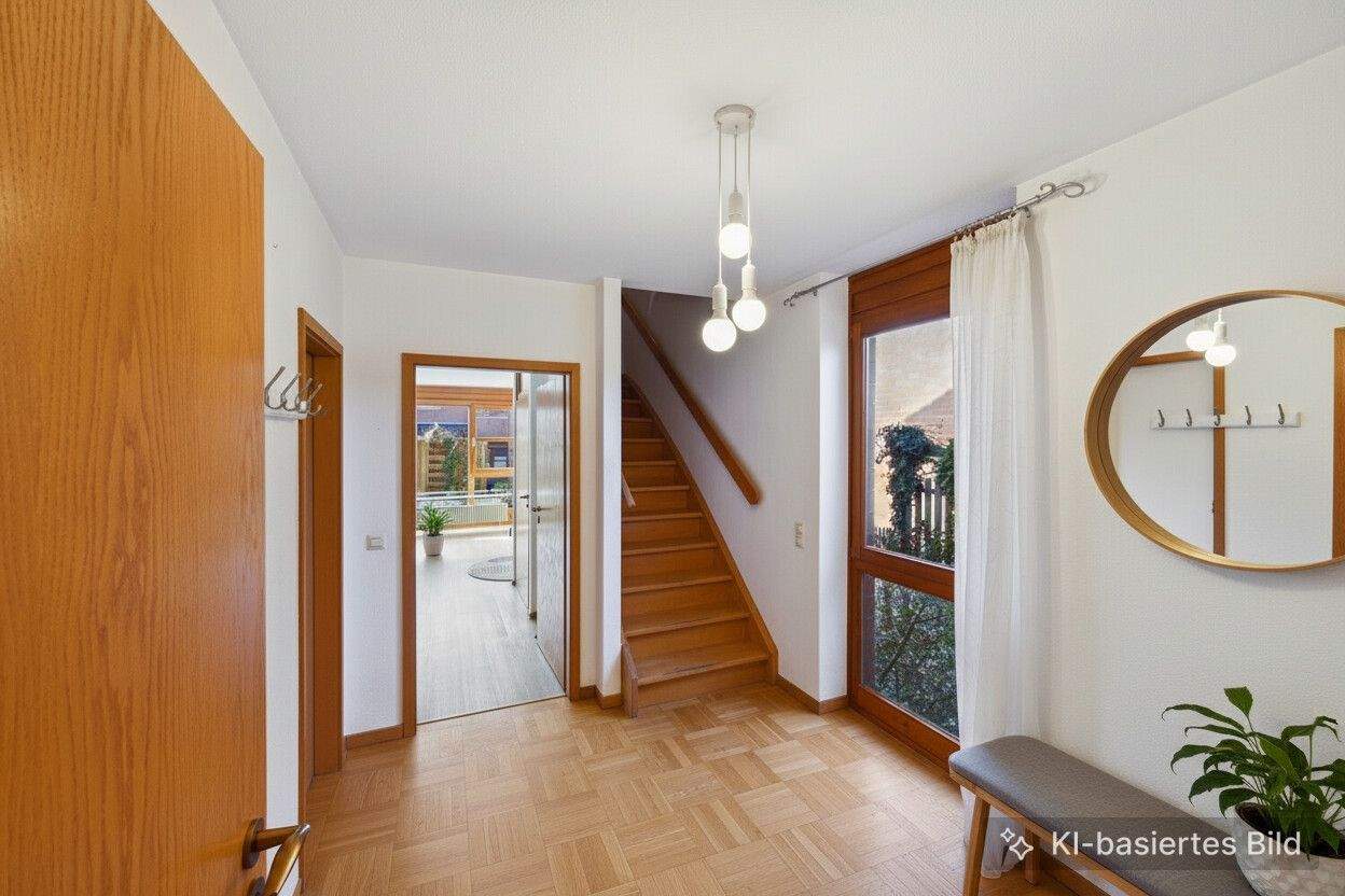 Freundliches Reihenendhaus mit Kaminofen, Südwestterrasse, Vollkeller und Carport – Hannover – Vorschaubild 7