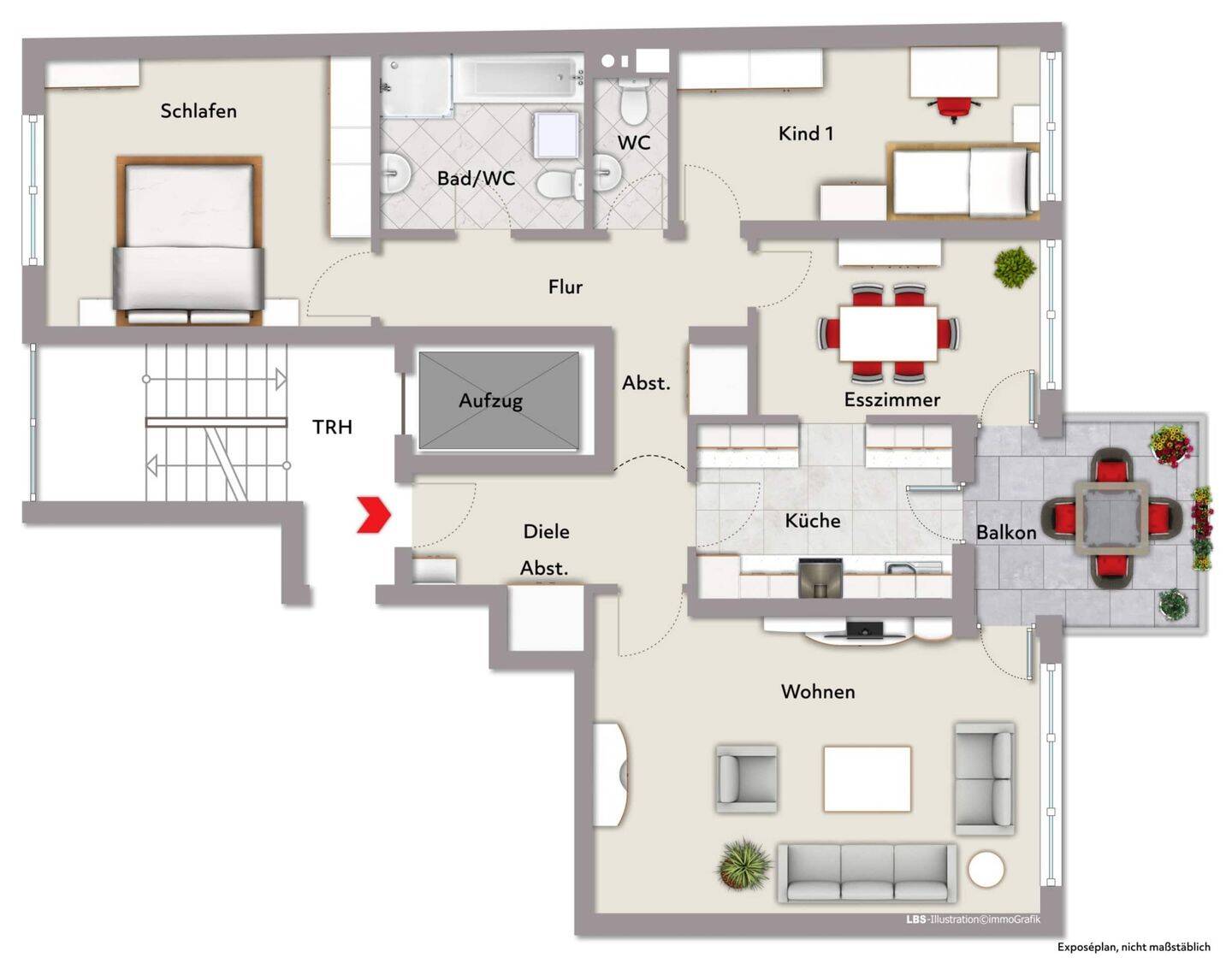 Familienfreundliche 4-Zimmer-ETW im Herzen der Stadt