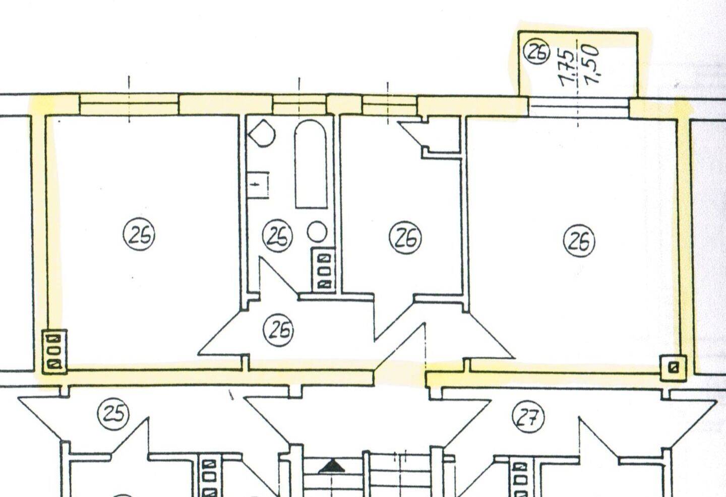 Erich-Weinert-Straße 4 - Zwei Zimmer, Wohnküche, Wannenbad