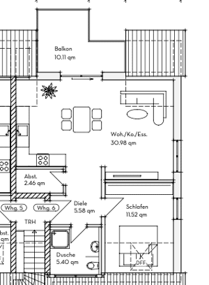 Moderne Dachgeschosswohnung mit sonniger Dachterrasse – 90768 Fürth – Vorschaubild 2