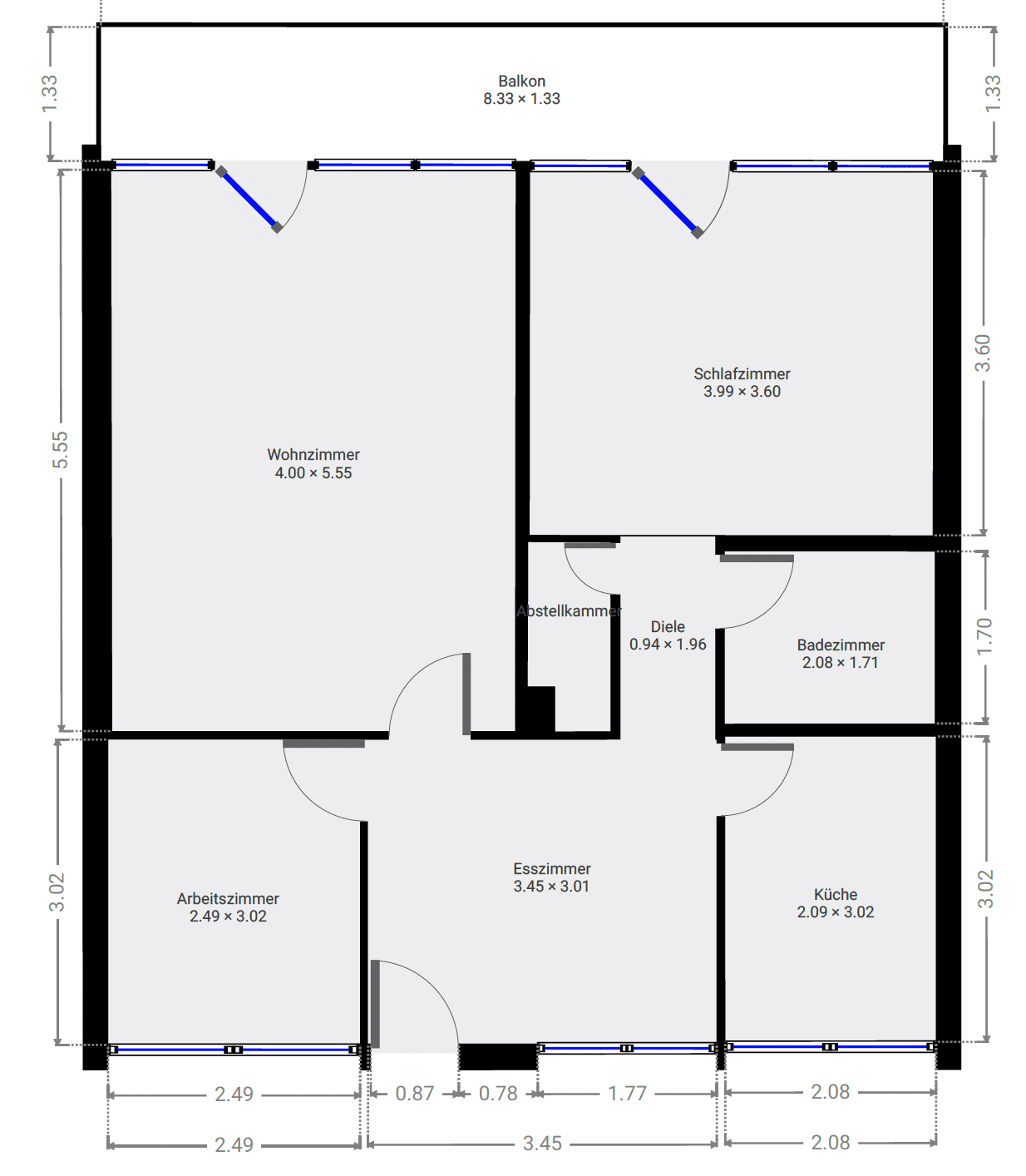 Voll-möbellierte 3 Zimmer, 73qm Wohnung mit EBK und Balkon – Erlangen – Vorschaubild 2