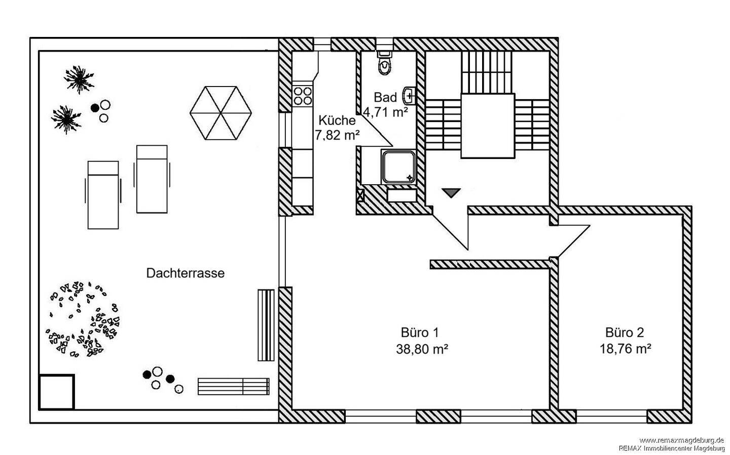 Attraktive Wohnung mit Dachterrasse in bester Lage in Stadtfeld Ost – Magdeburg – Vorschaubild 8
