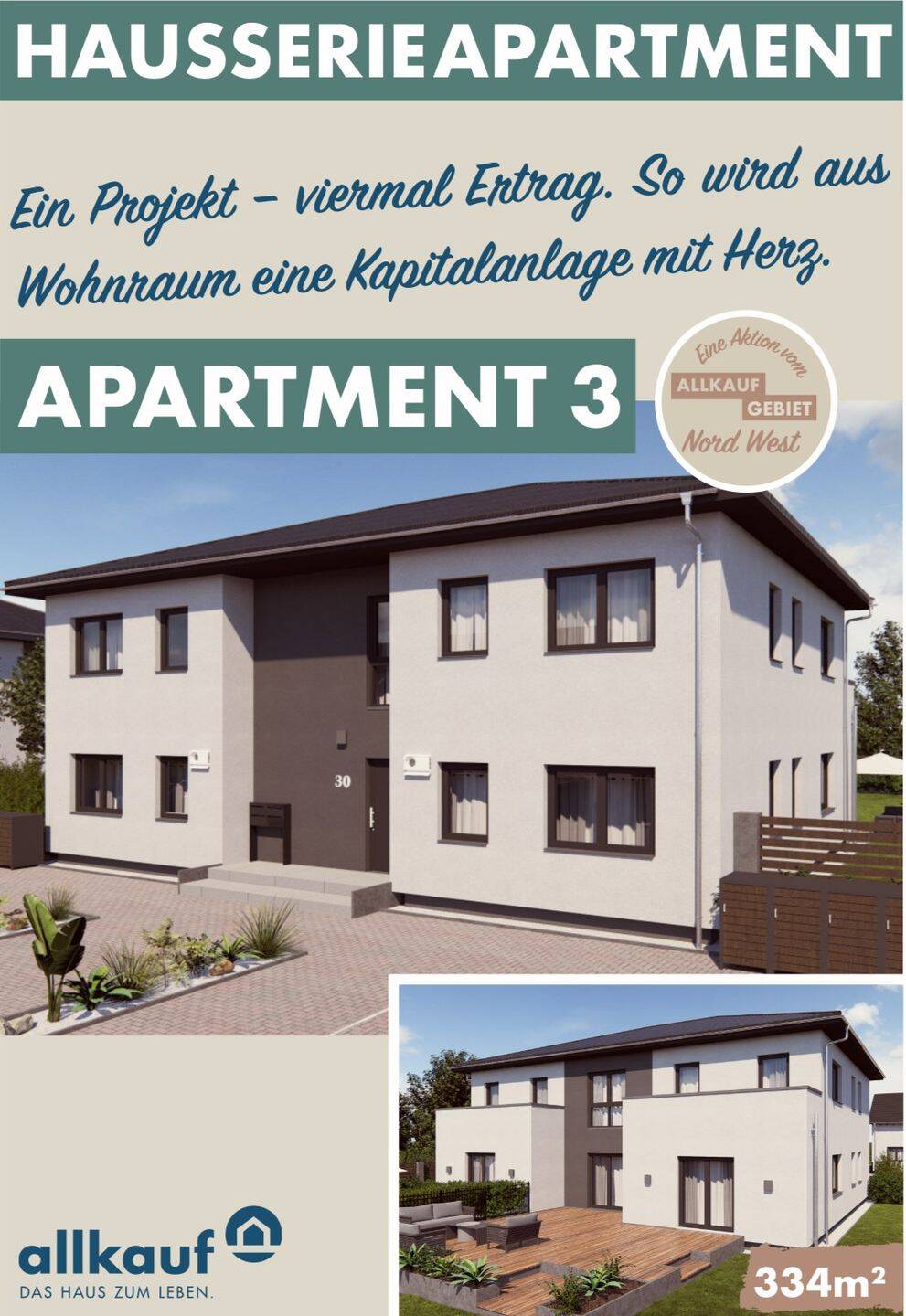 Anleger & Bauträger - Renditestarkes Mehrfamilienhaus mit 4 Wohneinheiten - Kapitalanlage in zentraler Lage – Wolfsburg – Vorschaubild 2